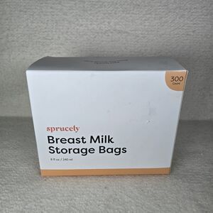 Sprucely Breast Milk Storage Bags 300 Count, 8 fl oz 240 ml NEW UNOPENED BOX